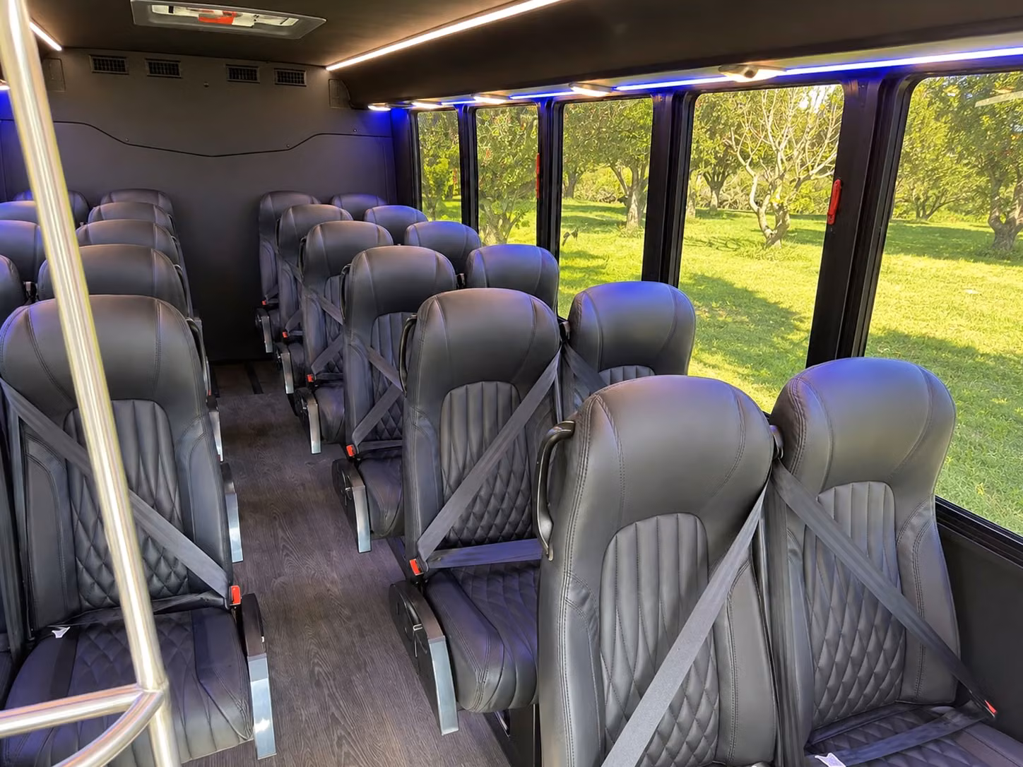 15 passenger minibus interior