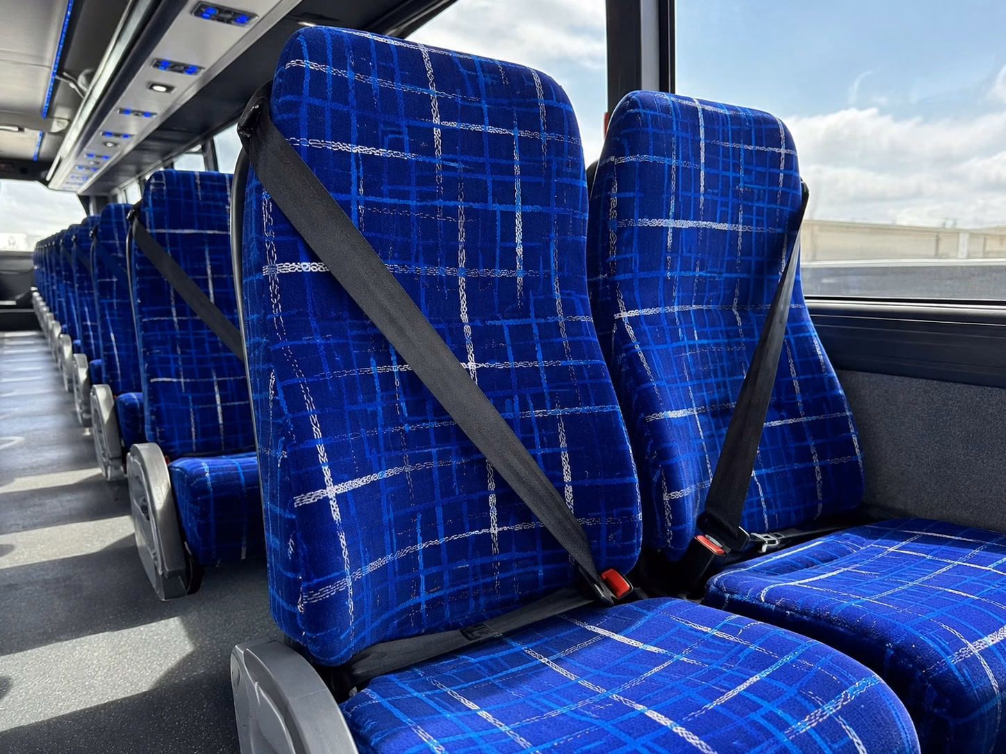 56 passenger charter bus interior