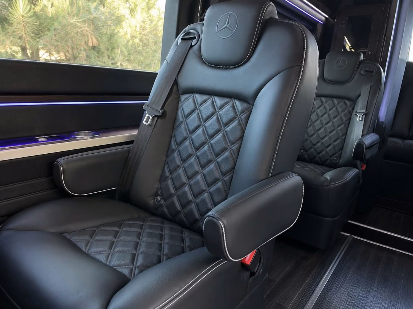 sprinter van with driver inside
